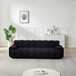 Cloud Series Minimalist Button Tufted Square Arm 3 Seater Sofa