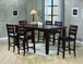 Counter Height Chair with Upholstered Seat ( Set of 2)