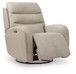 Motion-Max - Swivel Glider Power Recliner - Stonewash