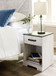 Shawburn - One Drawer Night Stand - Open Cubby - White / Black / Gray On Clearance
