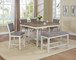 Fulton - Counter Height Bench - Chalk White On Clearance
