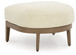 Serene Bay - Ottoman With Cushion - Dark Brown / White On Clearance