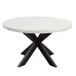 Xena - Marble Top Round Table - White / Black On Clearance