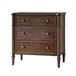 Derk Transitional 28"W 3-Drawer Fluted Solid Nightstand with Built-in Power Outlets On Clearance