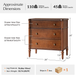Derk Transitional 28"W 3-Drawer Fluted Solid Nightstand with Built-in Power Outlets On Clearance