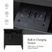 Derk Transitional 28"W 3-Drawer Fluted Solid Nightstand with Built-in Power Outlets On Clearance