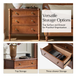 Derk Transitional 28"W 3-Drawer Fluted Solid Nightstand with Built-in Power Outlets On Clearance