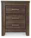 Juararo - Two Drawer Night Stand - Dark Brown On Clearance