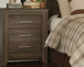 Juararo - Two Drawer Night Stand - Dark Brown On Clearance