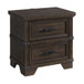 Colorado City - 2-Drawer Nightstand With USB - Charcoal On Clearance