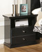 Maribel - One Drawer Night Stand - Black On Clearance