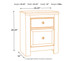 Paxberry - Two Drawer Night Stand - Whitewash On Clearance