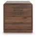 Fortlorn - Two Drawer Night Stand - Walnut Brown On Clearance