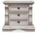 Bruchandi - Three Drawer Night Stand - Antique White On Clearance