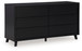 Danziar - Six Drawer Dresser - Black On Clearance