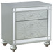 Gunnison - 2-Drawer Nightstand - Silver Metallic On Clearance