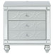 Gunnison - 2-Drawer Nightstand - Silver Metallic On Clearance