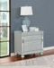Gunnison - 2-Drawer Nightstand - Silver Metallic On Clearance