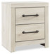 Cambeck - Two Drawer Night Stand - Whitewash On Clearance