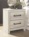 Cambeck - Two Drawer Night Stand - Whitewash On Clearance