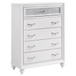 Barzini - 5-Drawer Bedroom Chest - White On Clearance