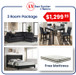 Titan Black 3 Room Package with Free Mattress