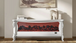 Aksa White TV Stand with LED Light D-TS8161IW139 by New Era Innovations