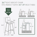 Brava Gray Modern Barstool  (Set of 2)