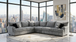 Rizz Gray 4PC Sectional in Fabric S360 by New Era Innovations