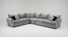 Rizz Gray 4PC Sectional in Fabric