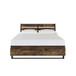 Juvanth - Eastern King Bed With Storage - Rustic Oak & Black