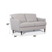 Helena - Loveseat - Pearl Gray Leather