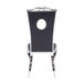 Cyrene - Side Chair (Set of 2) - Black Synthetic Leather & Stainless Steel