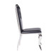 Cyrene - Side Chair (Set of 2) - Black Synthetic Leather & Stainless Steel