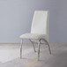 Pervis - Side Chair (Set of 2) - White Synthetic Leather & Chrome