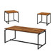 Jurgen - 3 Piece Coffee & End Set - Oak & Black