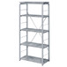 Jurgen - Bookshelf - Faux Concrete & Silver