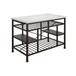 Lanzo - Kitchen Island - Marble Top & Gunmetal