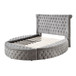 Gaiva - Queen Bed With Storage - Gray Velvet