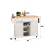 Tullarick - Kitchen Cart - Natural Wooden Top & White