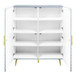 Gaines - Accent Cabinet - Gray High Gloss