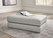 Amiata - Oversized Accent Ottoman - Glacier