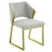 Galdesa - Side Chair (Set of 2) - Teddy Sherpa & Mirrored Gold