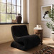 Senna - Oversized Corduroy Accent Chair - Black