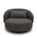 Haley - Upholstered Swivel Cuddler Chair - Charcoal