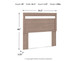 Flannia - Full Panel Headboard - Gray
