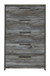 Baystorm - Five Drawer Chest - Gray