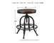 Valebeck - Swivel Barstool (Set of 2) - Brown / Black