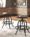 Valebeck - Swivel Barstool (Set of 2) - Brown / Black