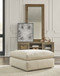 Elyza - 4 Pc. - Right Arm Facing Corner Chaise 3 Pc Sectional, Ottoman - Linen